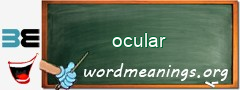 WordMeaning blackboard for ocular